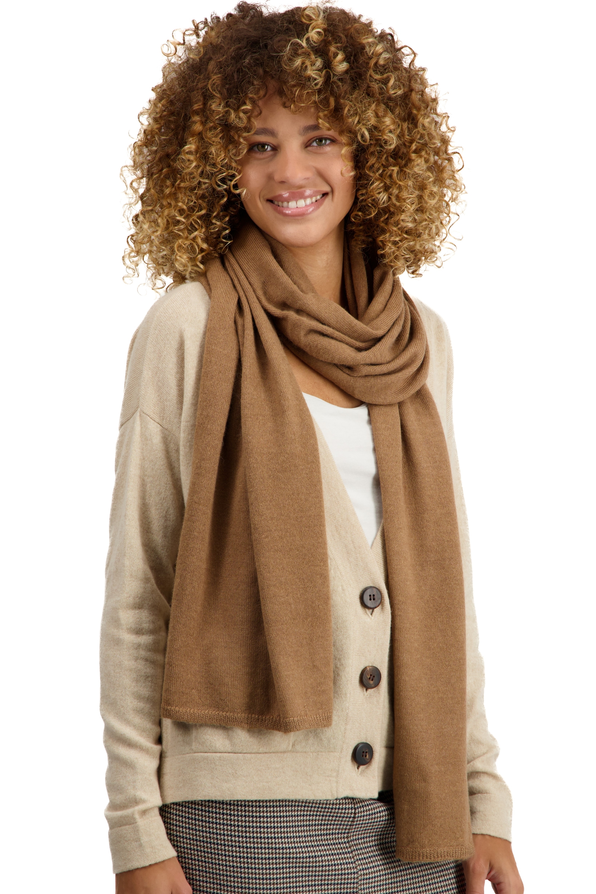 Baby Alpaca accessoires sjaals vancouver caramel 210 x 45 cm